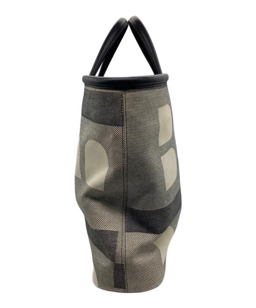 BALLY（バリー）BALLY (バリー) ハンドバッグ ブラック×アイボリーの古着・服飾アイテム