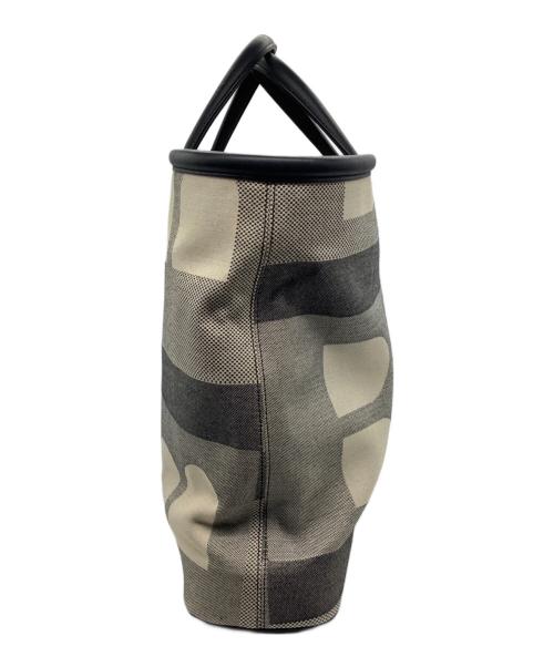 BALLY（バリー）BALLY (バリー) ハンドバッグ ブラック×アイボリーの古着・服飾アイテム