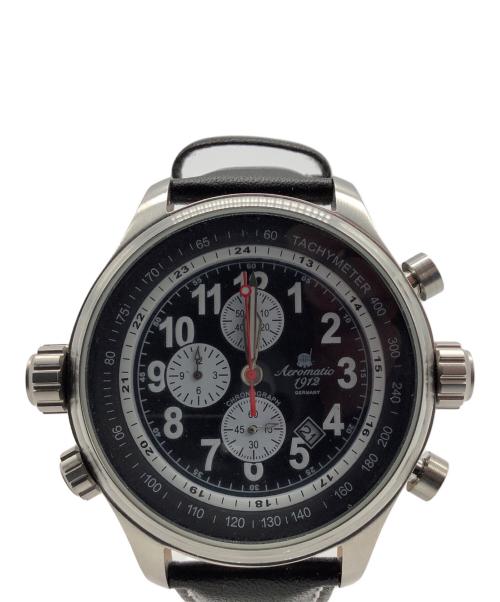 Aeromatic（エアロマチック）Aeromatic (エアロマチック) Aeromatic　クロノグラフ ブラックの古着・服飾アイテム