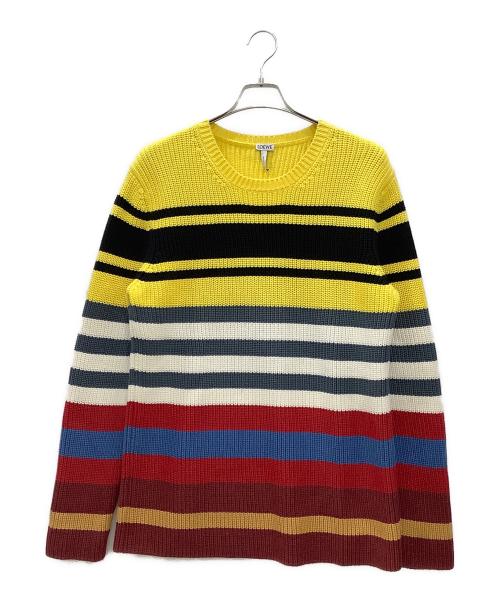 LOEWE（ロエベ）LOEWE (ロエベ) マルチボーダーニット マルチカラー サイズ:Lの古着・服飾アイテム