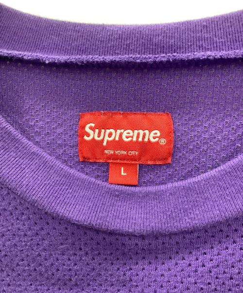 SUPREME（シュプリーム）SUPREME (シュプリーム) Cotton Mesh Gradient Logo S/S Top パープル サイズ:Lの古着・服飾アイテム