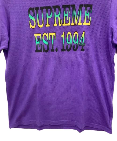 SUPREME（シュプリーム）SUPREME (シュプリーム) Cotton Mesh Gradient Logo S/S Top パープル サイズ:Lの古着・服飾アイテム