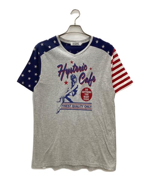 Hysteric Glamour（ヒステリックグラマー）Hysteric Glamour (ヒステリックグラマー) VネックカットソーHysteric Glamourグレー グレー サイズ:SIZE Lの古着・服飾アイテム