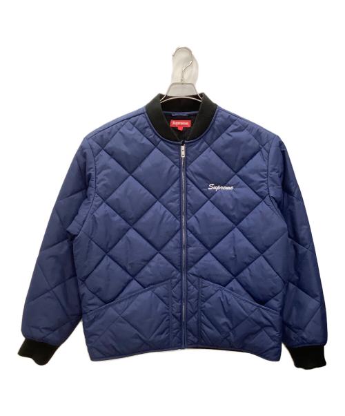 SUPREME（シュプリーム）SUPREME (シュプリーム) Supreme　QUIT YOUR JOB QUILTED WORK JACKET ネイビー サイズ:Lの古着・服飾アイテム