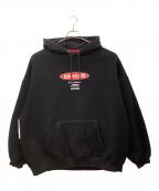 TIGHTBOOTH PRODUCTION×BlackEyePatchタイトブースプロダクション×ブラックアイパッチ）の古着「TIGHTBOOTH PRODUCTION × BlackEyePatch TBEP DANGER LABEL HOODIE」｜ブラック