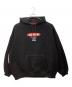 TIGHTBOOTH PRODUCTION（タイトブースプロダクション）の古着「TIGHTBOOTH PRODUCTION × BlackEyePatch TBEP DANGER LABEL HOODIE」｜ブラック