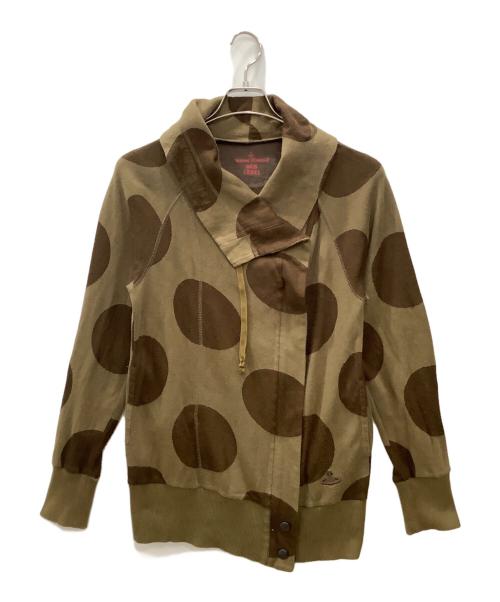 Vivienne Westwood RED LABEL（ヴィヴィアンウエストウッドレッドレーベル）Vivienne Westwood RED LABEL (ヴィヴィアンウエストウッドレッドレーベル) Vivienne Westwood RED LABEL変形ジップパーカー ブラウン サイズ:3の古着・服飾アイテム