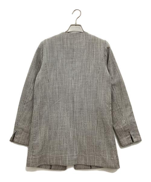 COLLAGE（コラージュ）COLLAGE (コラージュ) ノーカラーコートCOLLAGEチェックグレー グレー サイズ:SIZE FREEの古着・服飾アイテム