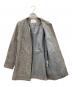 中古・古着 COLLAGE (コラージュ) ノーカラーコートCOLLAGEチェックグレー グレー サイズ:SIZE FREE：4000円