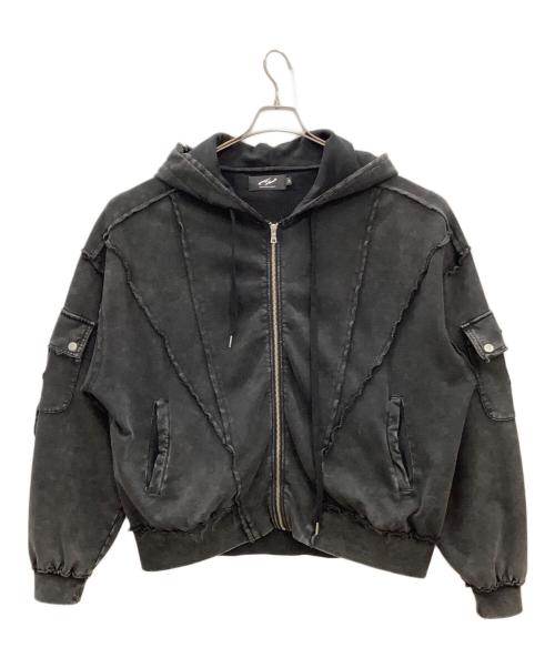 Underground（アンダーグラウンド）Underground (アンダーグラウンド) キリカエケミカル ジップフーディー ブラック サイズ:Lの古着・服飾アイテム