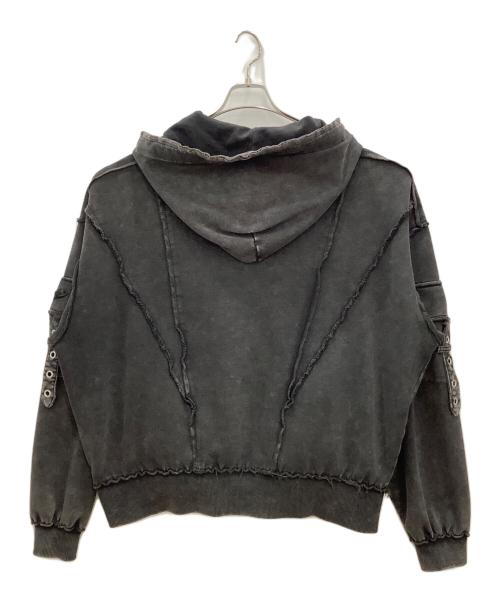 Underground（アンダーグラウンド）Underground (アンダーグラウンド) キリカエケミカル ジップフーディー ブラック サイズ:Lの古着・服飾アイテム