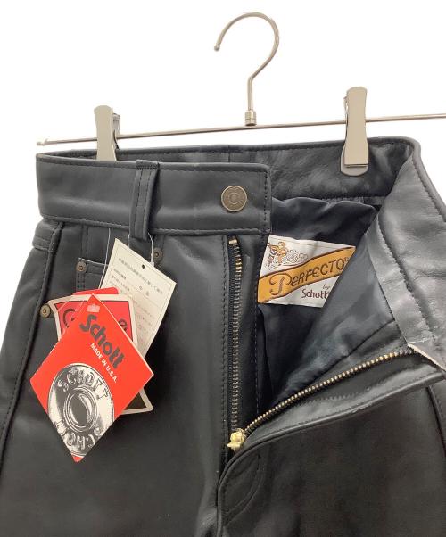 Schott（ショット）Schott (ショット) レザーパンツ Schott ブラック メンズ ブラック サイズ:W26(66cm)の古着・服飾アイテム