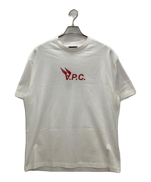 A.P.C.（アーペーセー）A.P.C. (アーペーセー) 半袖カットソー ホワイト サイズ:Lの古着・服飾アイテム