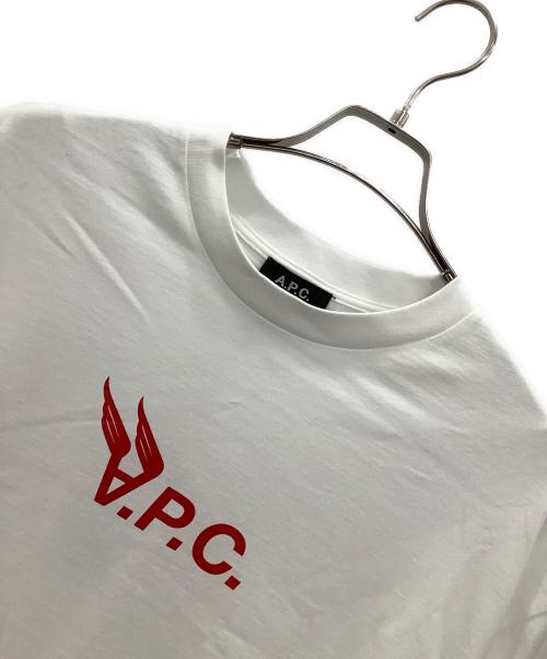 A.P.C.（アーペーセー）A.P.C. (アーペーセー) 半袖カットソー ホワイト サイズ:Lの古着・服飾アイテム