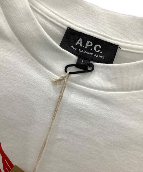 A.P.C.（アーペーセー）A.P.C. (アーペーセー) 半袖カットソー ホワイト サイズ:Lの古着・服飾アイテム