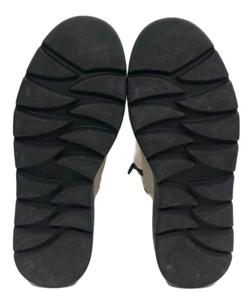 ECCO（エコー）ECCO (エコー) ウィメンズ レザーレースアップブーツECCO ホワイト サイズ:24.5の古着・服飾アイテム