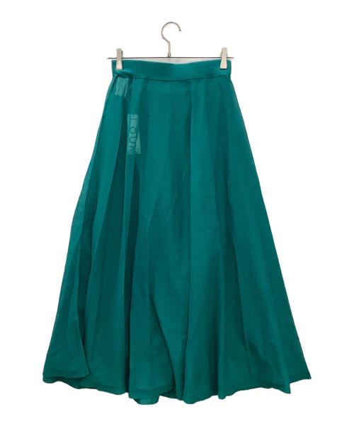 LOUNIE（ルーニー）LOUNIE (ルーニー) シアーニットフレアスカート グリーン サイズ:Fの古着・服飾アイテム