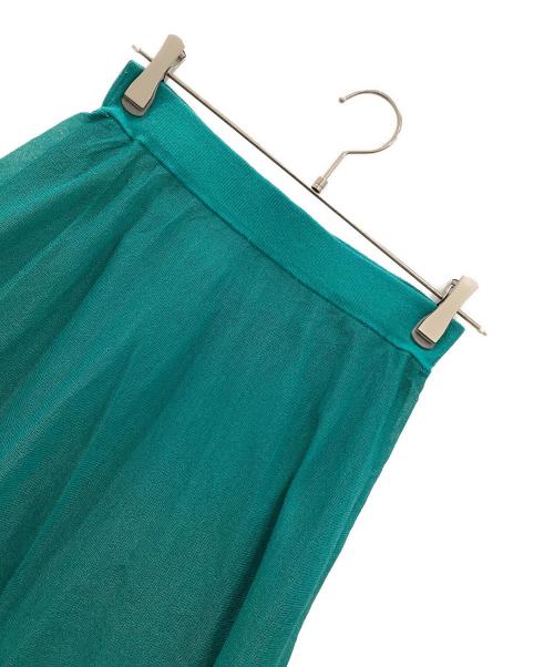 LOUNIE（ルーニー）LOUNIE (ルーニー) シアーニットフレアスカート グリーン サイズ:Fの古着・服飾アイテム