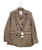 DazzliNダズリン）の古着「セットアップdazzlin千鳥柄ブラウン」｜ブラウン