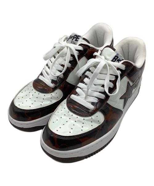 BAPESTA（ベイプスタ）BAPESTA (ベイプスタ) スニーカーBAPESTA ホワイト×ブラウンFS-001 ホワイト×ブラウン サイズ:28の古着・服飾アイテム