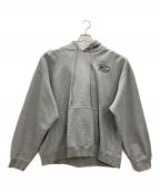 NIKE×stussyナイキ×ステューシー）の古着「プルオーバーパーカーNRG Washed Hoodie首元ダメージ有」｜グレー