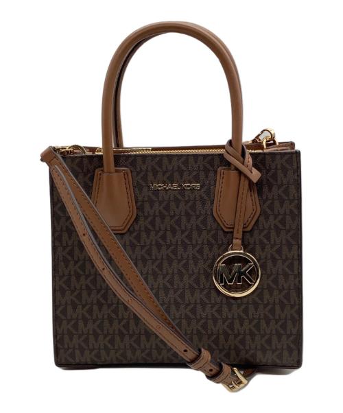 MICHAEL KORS（マイケル・コース）MICHAEL KORS (マイケルコース) トートショルダーバッグ ブラウンの古着・服飾アイテム