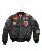 AVIREXアヴィレックス）の古着「MA-1ジャケットAVIREX FAR EAST CRUISE」｜ブラック