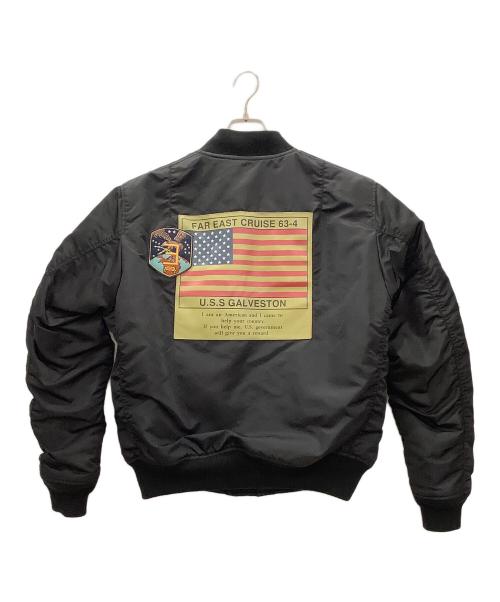 AVIREX（アヴィレックス）AVIREX (アヴィレックス) MA-1ジャケットAVIREX FAR EAST CRUISE ブラック サイズ:XLの古着・服飾アイテム