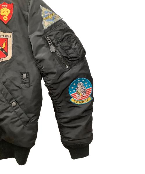 AVIREX（アヴィレックス）AVIREX (アヴィレックス) MA-1ジャケットAVIREX FAR EAST CRUISE ブラック サイズ:XLの古着・服飾アイテム