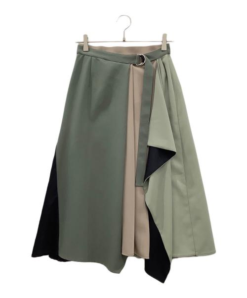 UNITED TOKYO（ユナイテッドトーキョー）UNITED TOKYO (ユナイテッドトーキョー) ベルト付スカートUNITED TOKYOグリーン グリーン サイズ:SIZE 0の古着・服飾アイテム