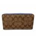 COACH (コーチ) ラウンドファスナー財布　COACH　ブルー×ベージュ ブルー×ベージュ：8000円