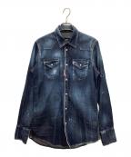 DSQUARED2ディースクエアード）の古着「デニムシャツ」｜ネイビー