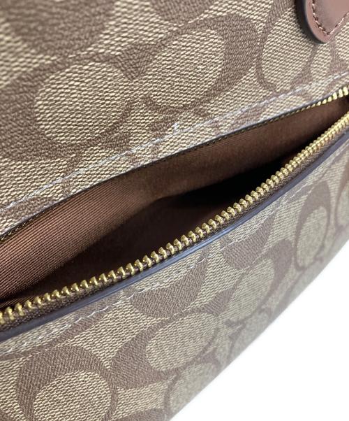COACH（コーチ）COACH (コーチ) ハンドバッグ　COACH　サッチェル・シグネチャー キャンバス　ブラウン　細かいシミ・金具キズ有 ブラウンの古着・服飾アイテム