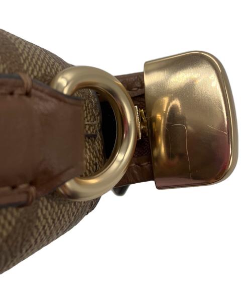 COACH（コーチ）COACH (コーチ) ハンドバッグ　COACH　サッチェル・シグネチャー キャンバス　ブラウン　細かいシミ・金具キズ有 ブラウンの古着・服飾アイテム