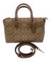 COACH (コーチ) ハンドバッグ　COACH　サッチェル・シグネチャー キャンバス　ブラウン　細かいシミ・金具キズ有 ブラウン：23000円