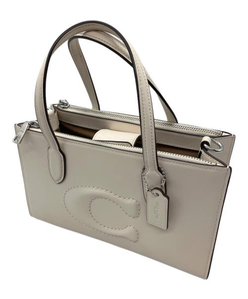 COACH（コーチ）COACH (コーチ) ショルダーバッグ　COACH　ニーナ スモール トート　ベージュ ベージュの古着・服飾アイテム