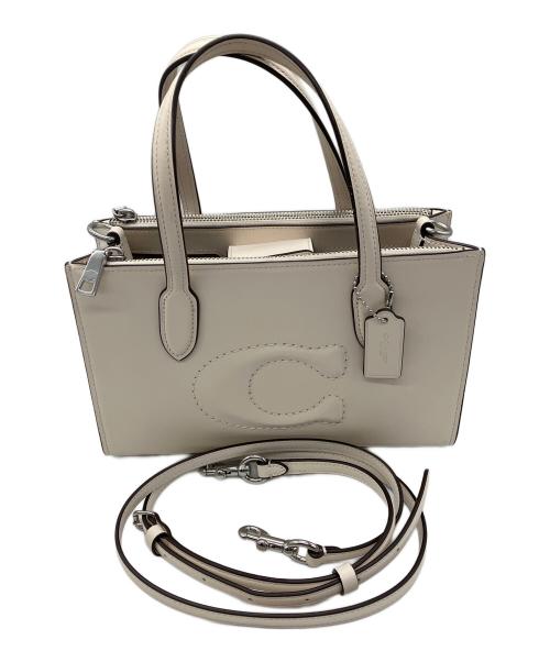 COACH（コーチ）COACH (コーチ) ショルダーバッグ　COACH　ニーナ スモール トート　ベージュ ベージュの古着・服飾アイテム