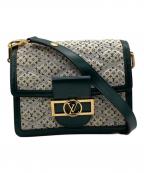 LOUIS VUITTONルイ ヴィトン）の古着「ショルダーバッグLOUIS VUITTONドフィーヌMINI」｜アイボリー×グリーン