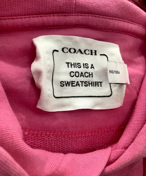 COACH（コーチ）COACH (コーチ) プルオーバーパーカー ピンク サイズ:Lの古着・服飾アイテム