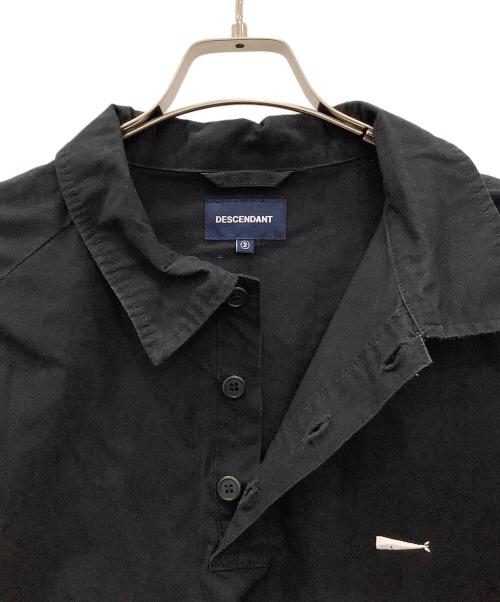 DESCENDANT（ディセンダント）DESCENDANT (ディセンダント) ハーフボタンシャツ DESCENDANT 23SS KEYS LS SHIR ブラック サイズ:2の古着・服飾アイテム
