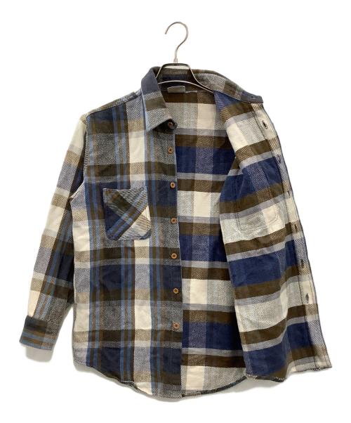 big mac（ビッグマック）big mac (ビッグマック) ネルシャツ ブラウン×ブルー サイズ:記載なしの古着・服飾アイテム