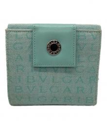 BVLGARI（ブルガリ）の古着「Wホック財布」｜ミントグリーン