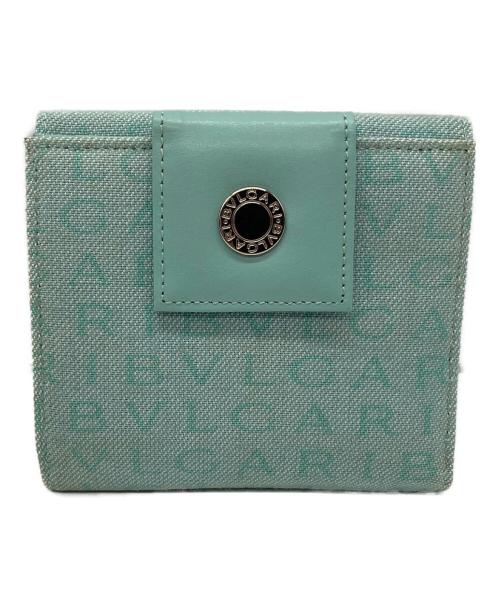 BVLGARI（ブルガリ）BVLGARI (ブルガリ) Wホック財布 ミントグリーンの古着・服飾アイテム