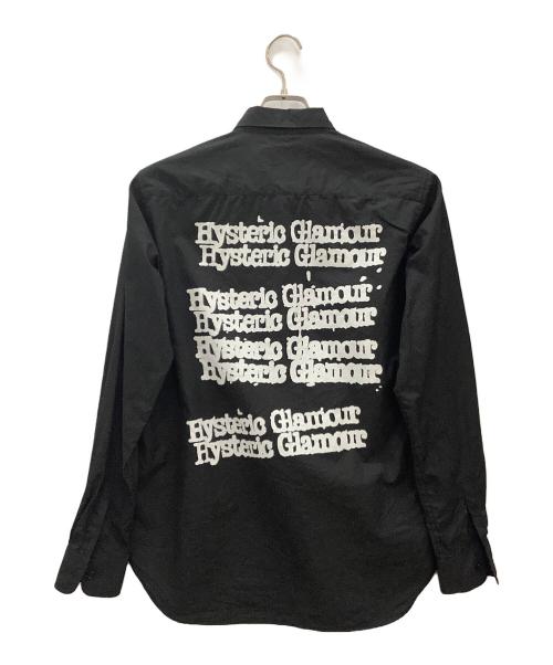 Hysteric Glamour（ヒステリックグラマー）Hysteric Glamour (ヒステリックグラマー) TYPE LOGO レギュラーカラーシャツHysteric GlamourブラックSIZE S ブラック サイズ:SIZE Sの古着・服飾アイテム