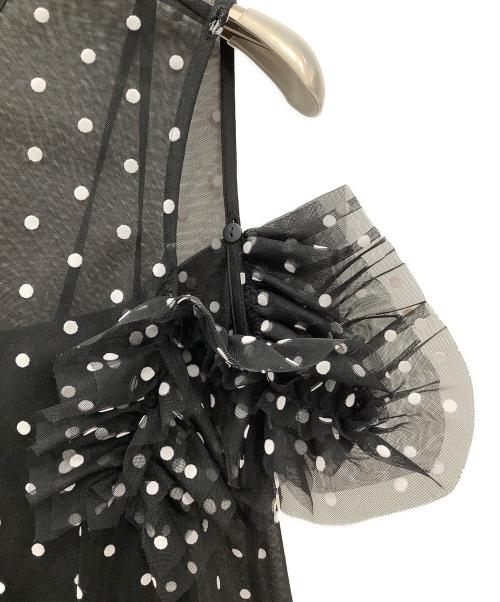 Snidel（スナイデル）Snidel (スナイデル) ランダムフリルチュールドレス ブラック サイズ:1の古着・服飾アイテム