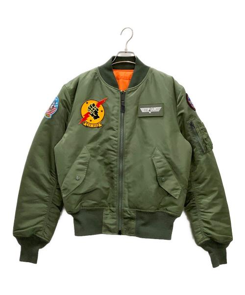 ALPHA（アルファ）ALPHA (アルファ) MA-1ジャケット セージグリーン サイズ:Mediumの古着・服飾アイテム