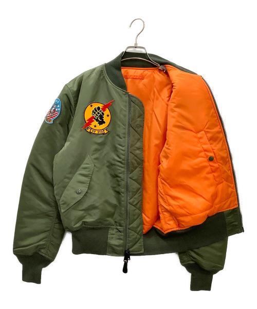 ALPHA（アルファ）ALPHA (アルファ) MA-1ジャケット セージグリーン サイズ:Mediumの古着・服飾アイテム