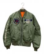 AVIREXアヴィレックス）の古着「フライトジャケット」｜セージグリーン