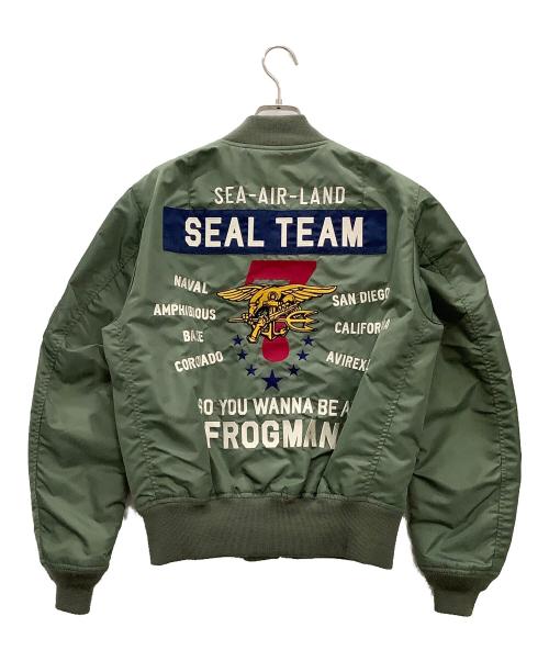 AVIREX（アヴィレックス）AVIREX (アヴィレックス) フライトジャケット セージグリーン サイズ:Mediumの古着・服飾アイテム