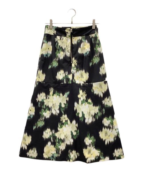 Noble（ノーブル）Noble (ノーブル) フラワープリントスカートブラックNoble ブラック サイズ:SIZE FREEの古着・服飾アイテム